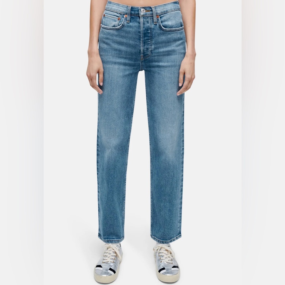 RE/DONE 70S STOVE PIPE JEAN CLASSIC FADED BLUE